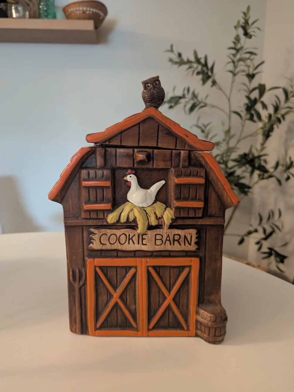 1960s Vintage Cookie Barn | Ceramic Cookie Jar | Treasure Craft